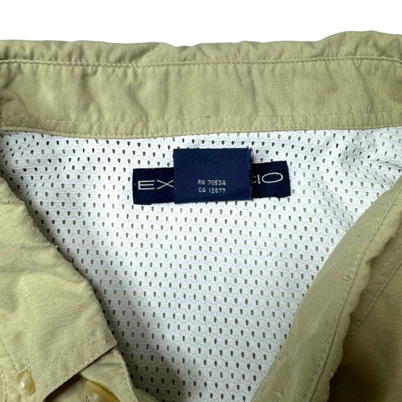 ExOfficio Khaki Long Sleeve Button Down Utility Shirt XL Outdoor - Picture 5 of 9